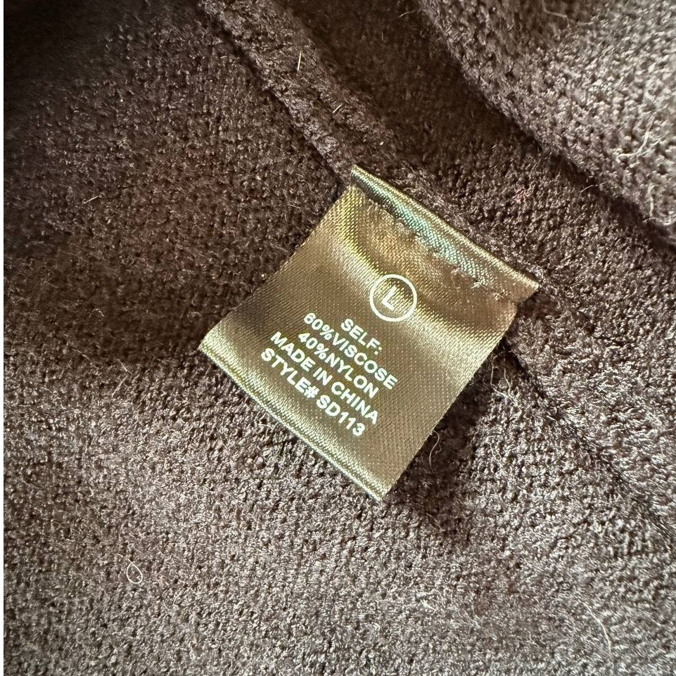 Fashion Nova Black Faux Wrap Sweater Dress – Size Large