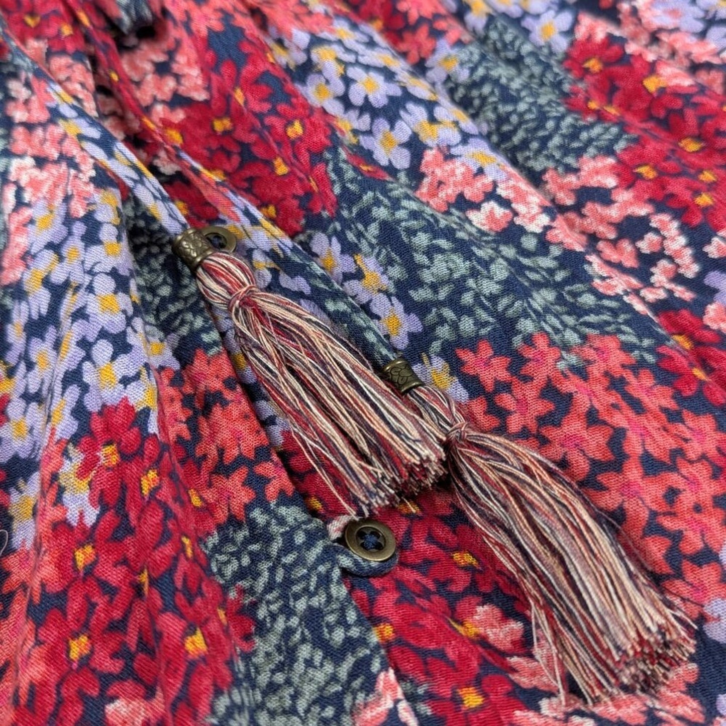 Knox Rose Red Floral Hi Low Short Sleeve Maxi Dress - Small