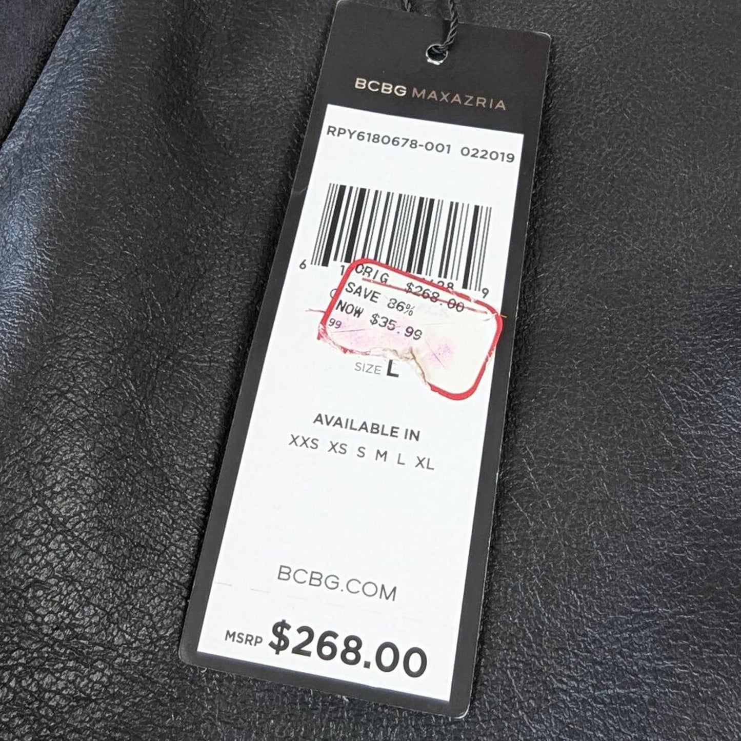 BCBG MaxAzria Midi Leather Dress - NWT - Size Large