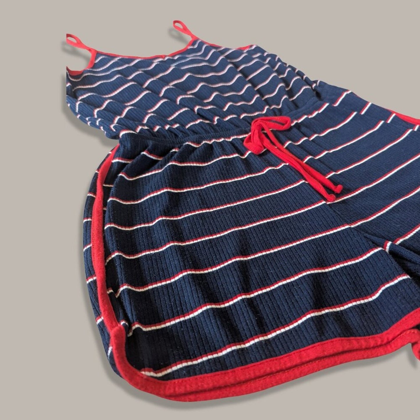 Mossimo Red, White and Blue Striped Romper - Small