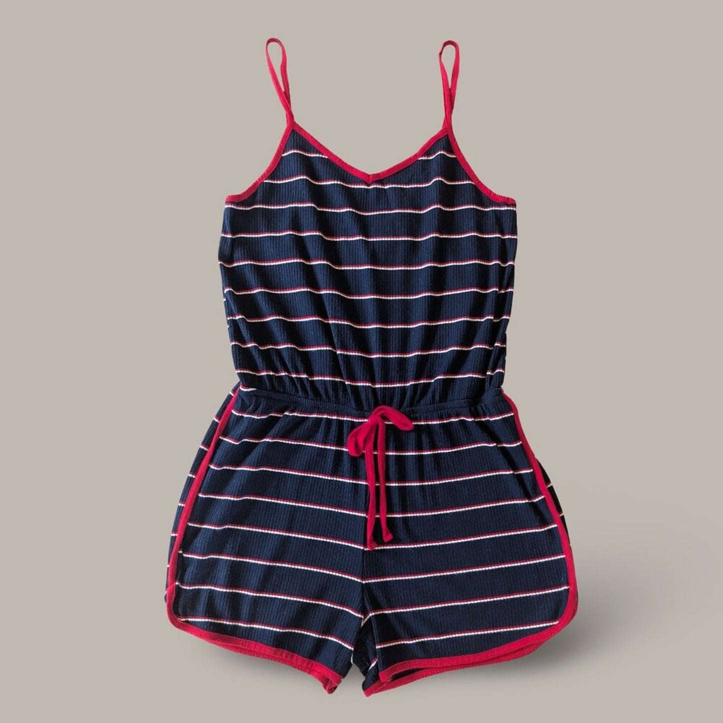 Mossimo Red, White and Blue Striped Romper - Small