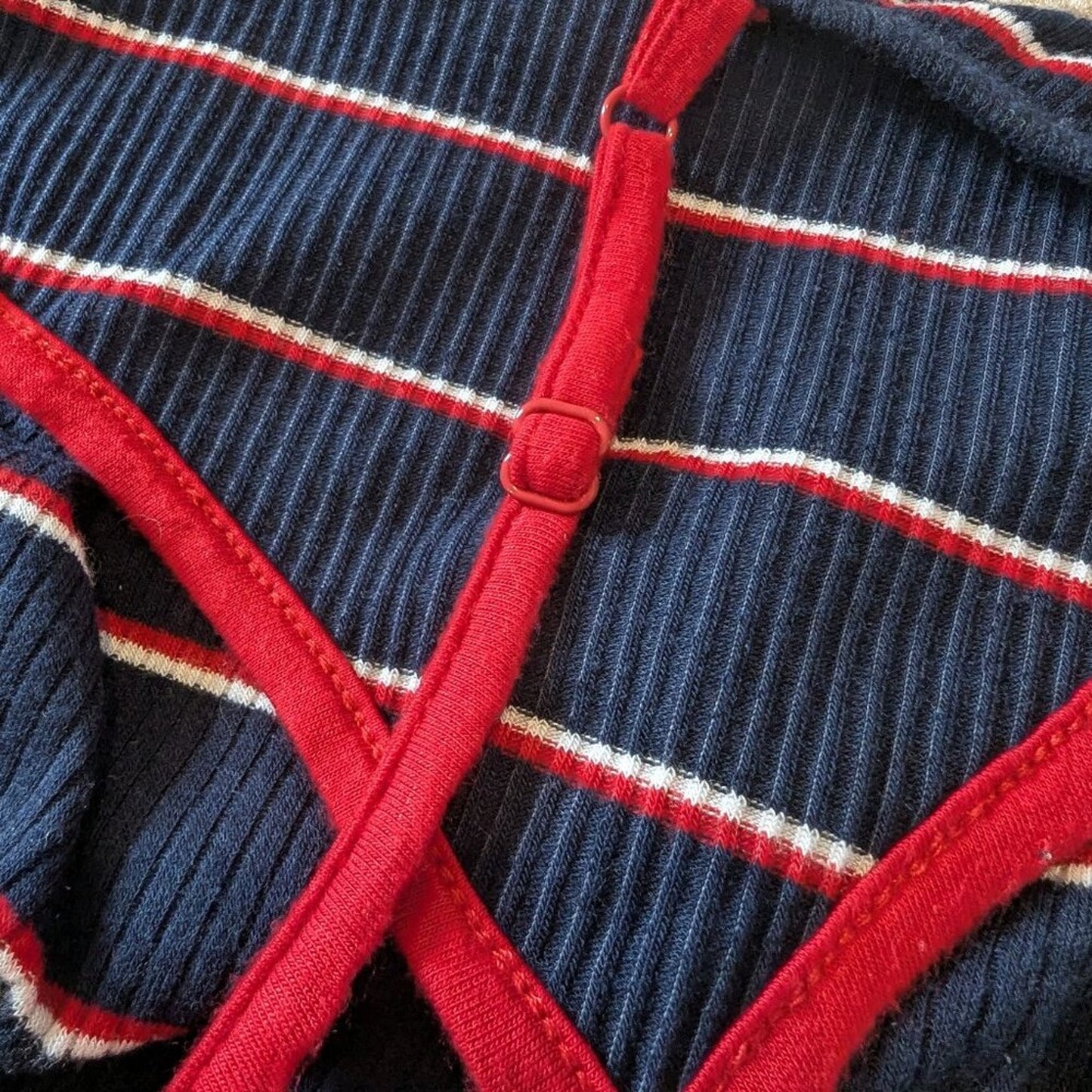 Mossimo Red, White and Blue Striped Romper - Small