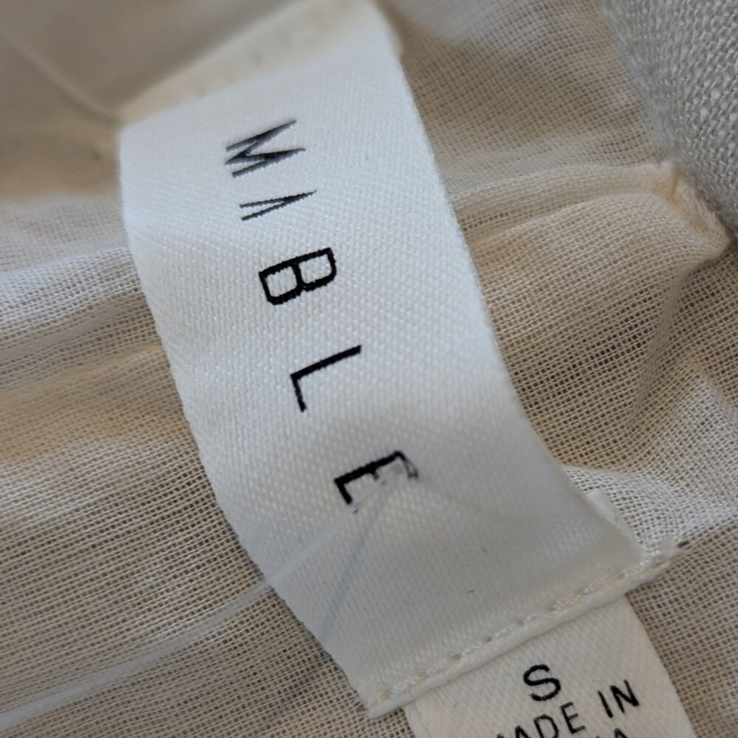 Mable Lt. Taupe Alice Linen Button Up Romper - Small - NWT
