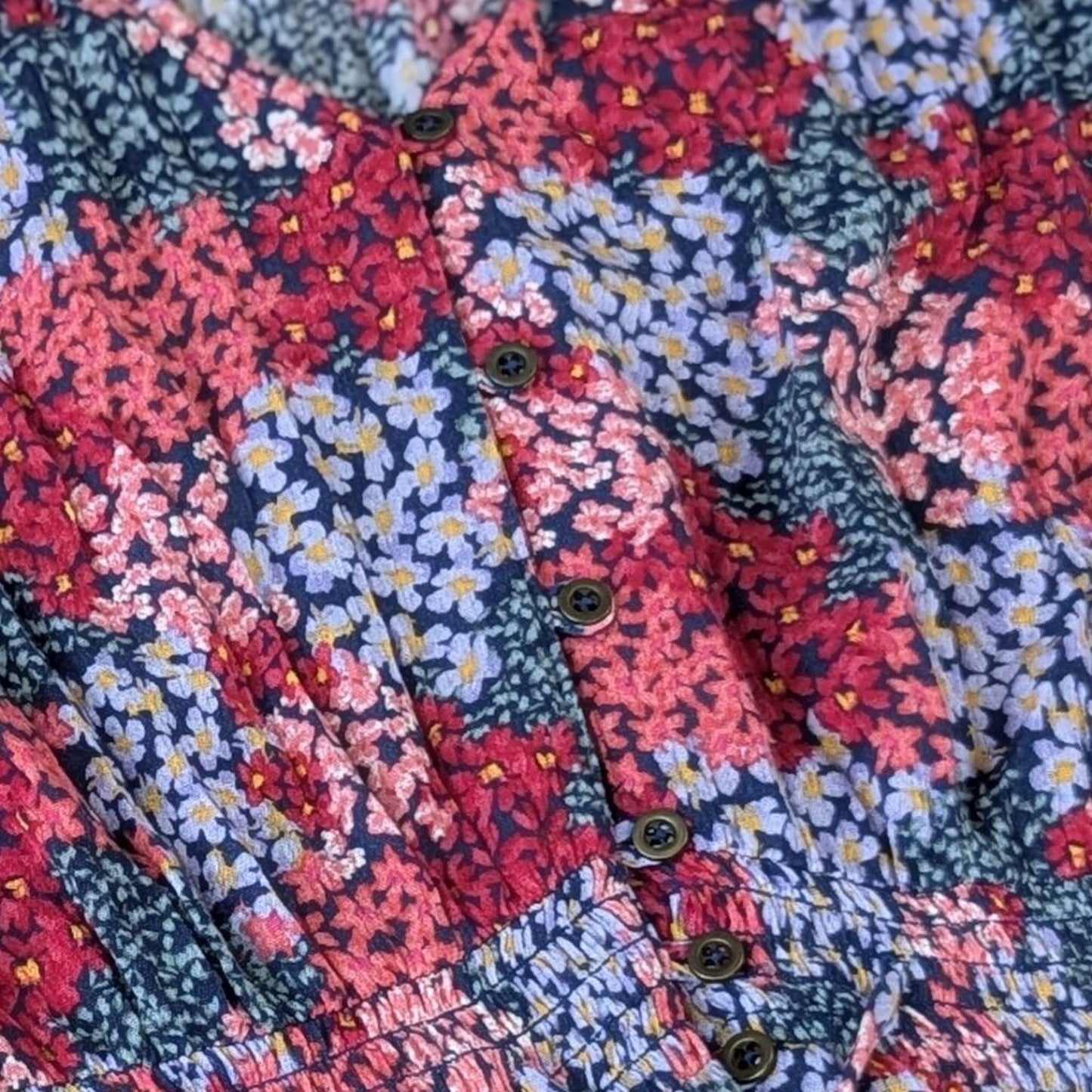 Knox Rose Red Floral Hi Low Short Sleeve Maxi Dress - Small