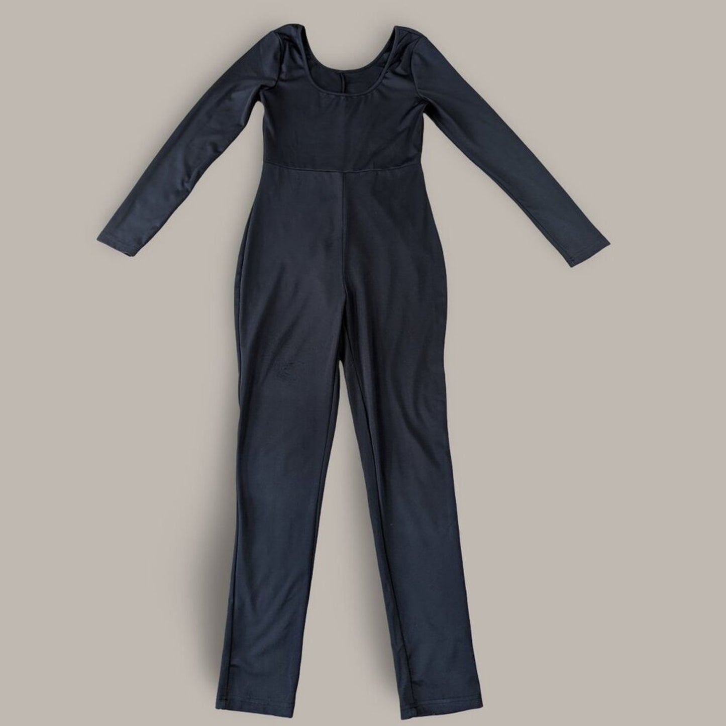 Black Long Sleeve Bodycon Jumpsuit - Medium