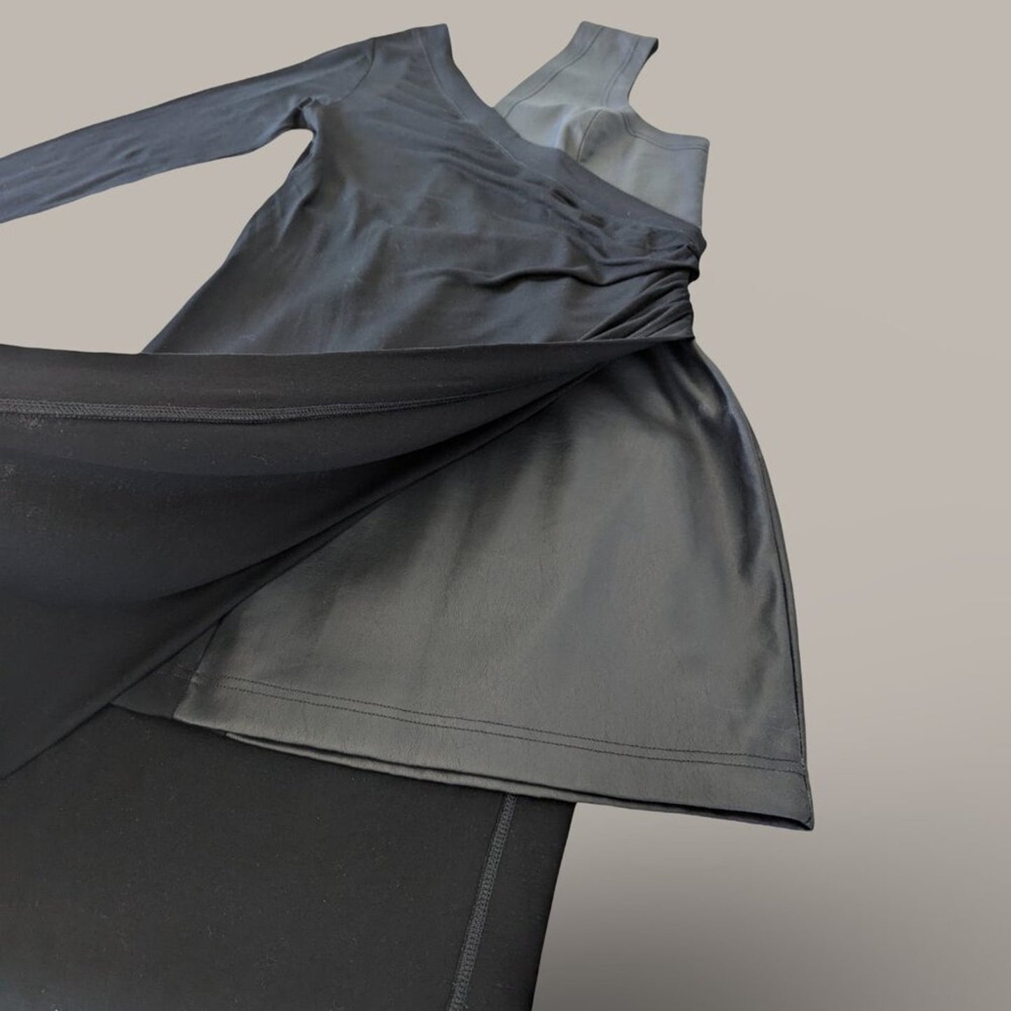 BCBG MaxAzria Black Asymmetric Midi Dress - Size Large - NWT