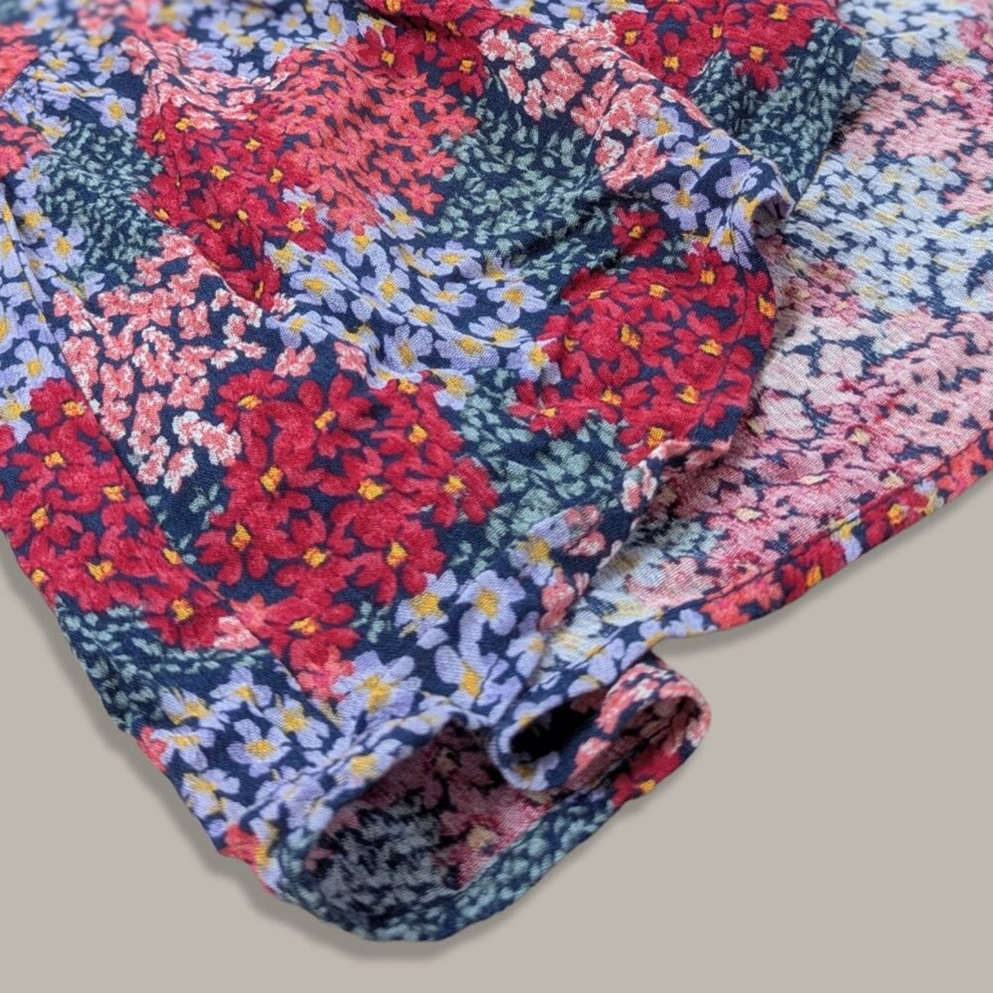 Knox Rose Red Floral Hi Low Short Sleeve Maxi Dress - Small