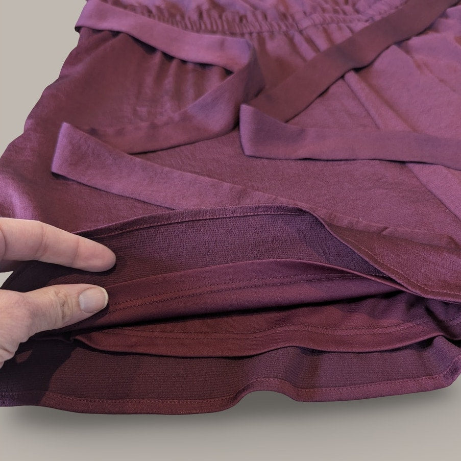 Express Burgundy Wrap Romper - Large