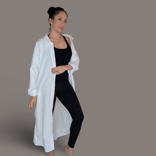 Universal Thread White Long Sleeve Coverup Duster - XXL