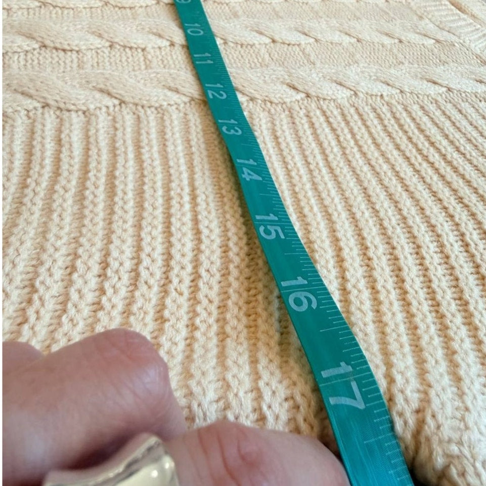 ChouYatou Cream Cable Knit Long Sleeve Maxi Sweater Dress – Size M (NWT)