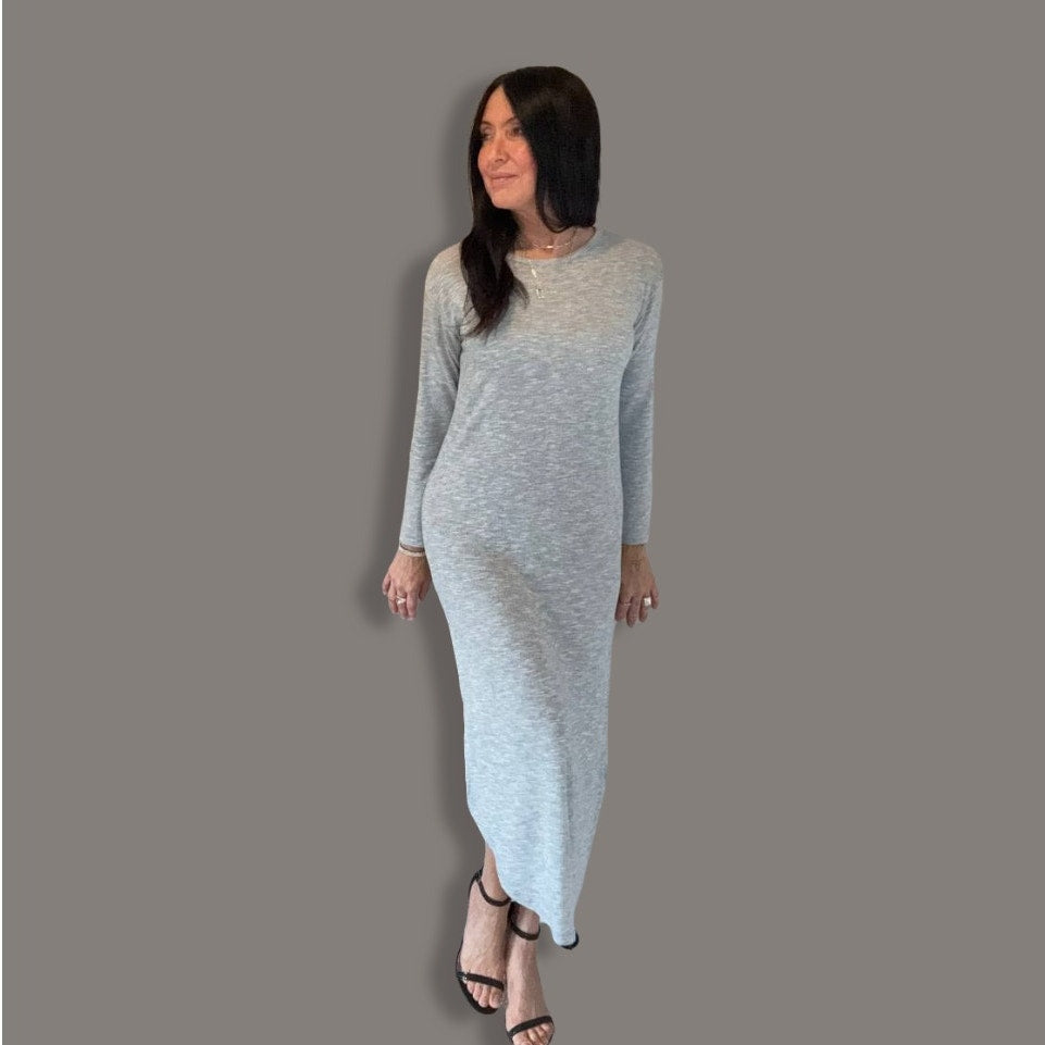 Z SUPPLY Heather Grey Jersey Knit Maxi Dress - Size XS