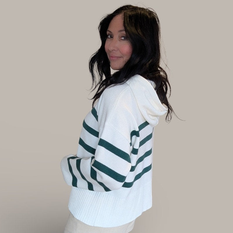 Primark Hooded Stripe Sweater - Small