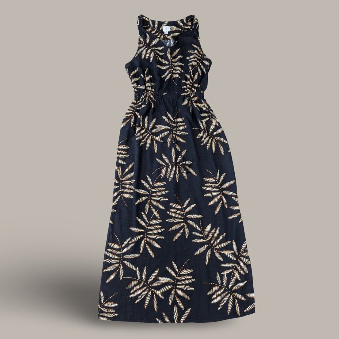 A New Day Palm Print V-Neck Maxi Dress - XS