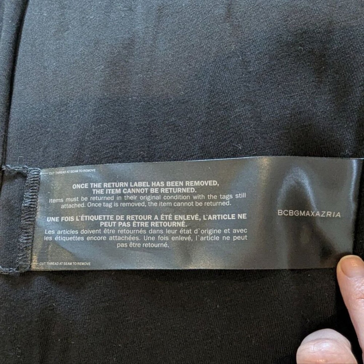 BCBG MaxAzria Black Asymmetric Midi Dress - Size Large - NWT