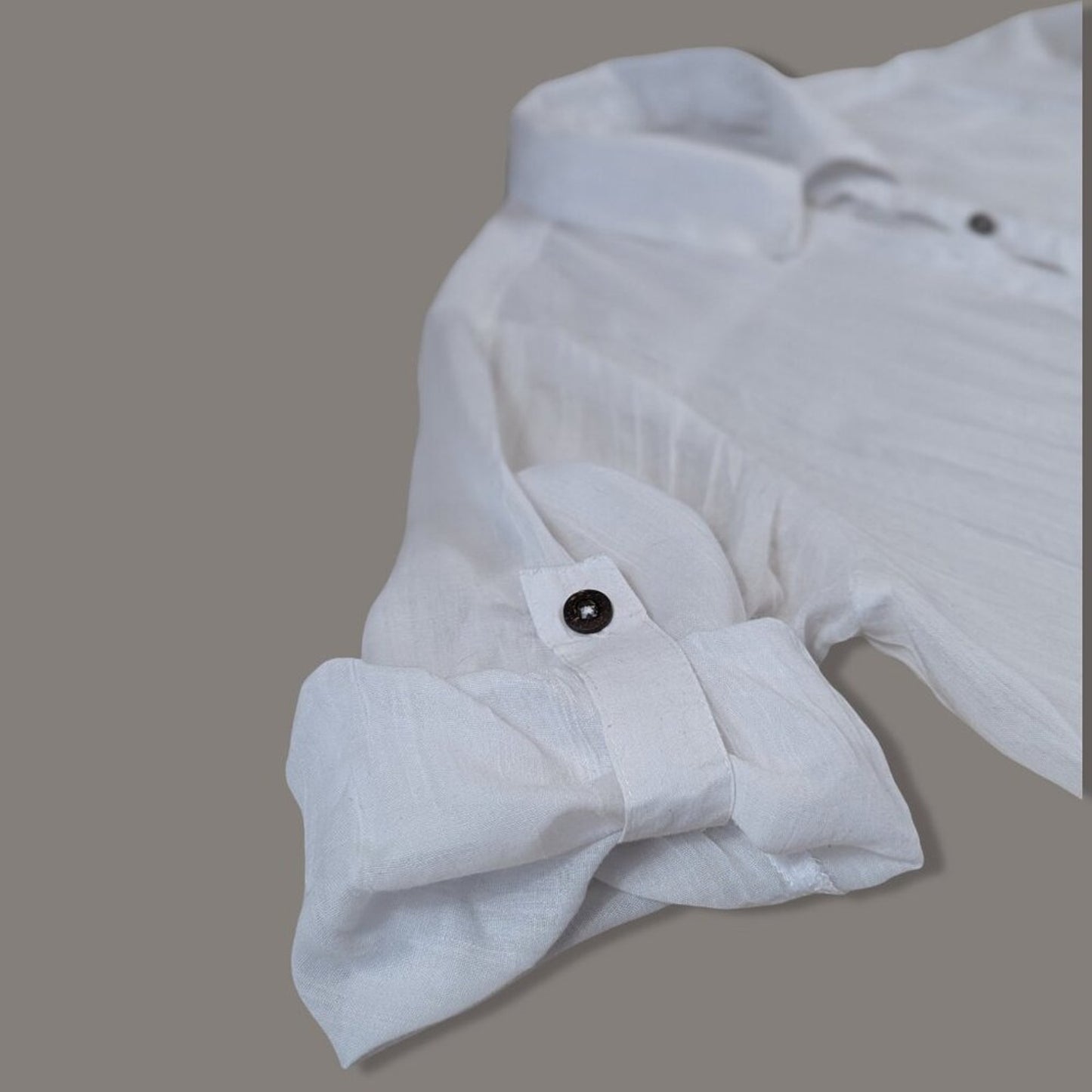 Mynah White Gauzy Button Front Swim Coverup - 2X - Suitable for all sizes below