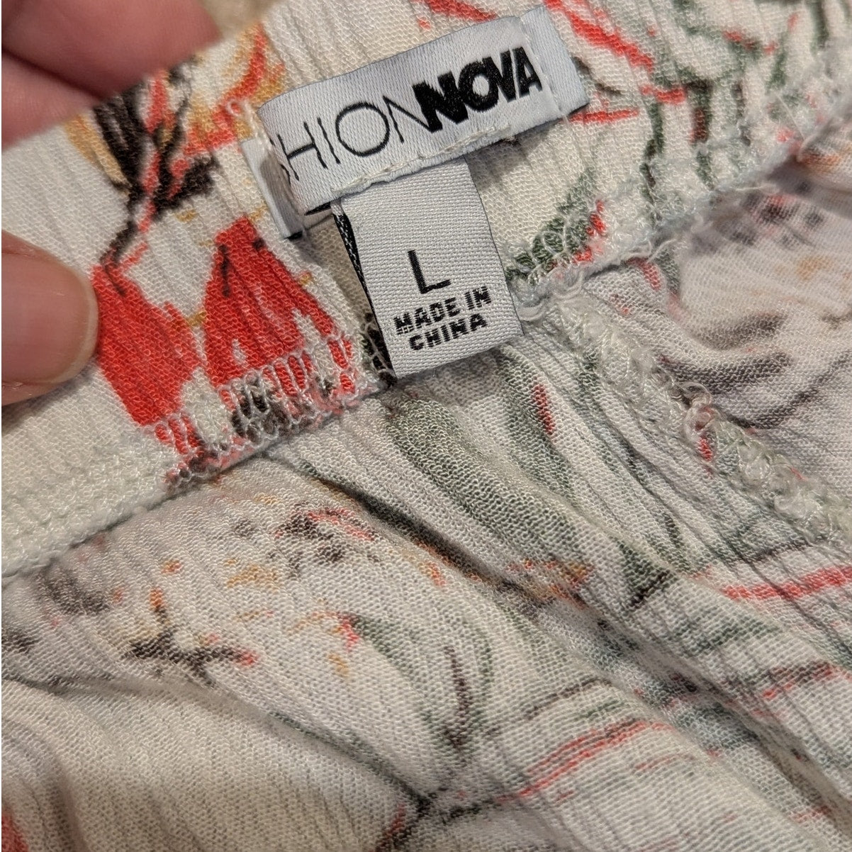 Fashion Nova Tropical Gauze Wide-Leg Pants - Large