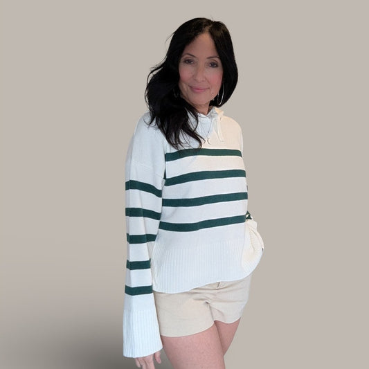 Primark Hooded Stripe Sweater - Small