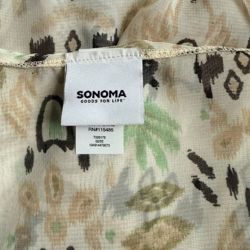 Sonoma Neutral Aztec Sheer Kimono - One Size