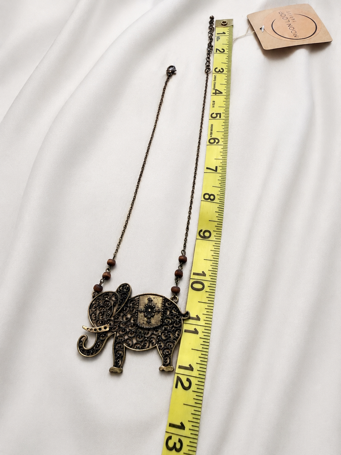 Vintage Elephant Pendant Necklace – Filigree Statement Jewelry