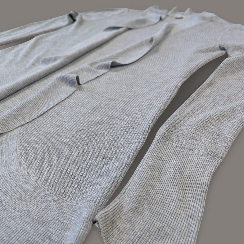 A New Day Soft Gray Ribbed Knit Cardigan - Small