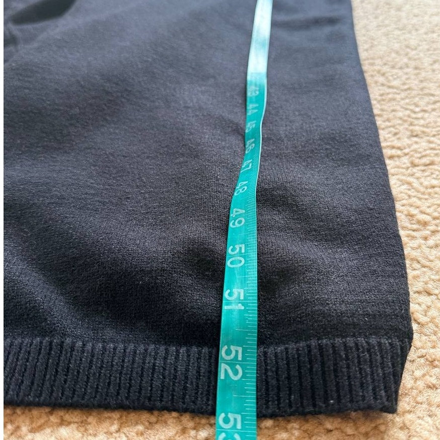 Fashion Nova Black Faux Wrap Sweater Dress – Size Large