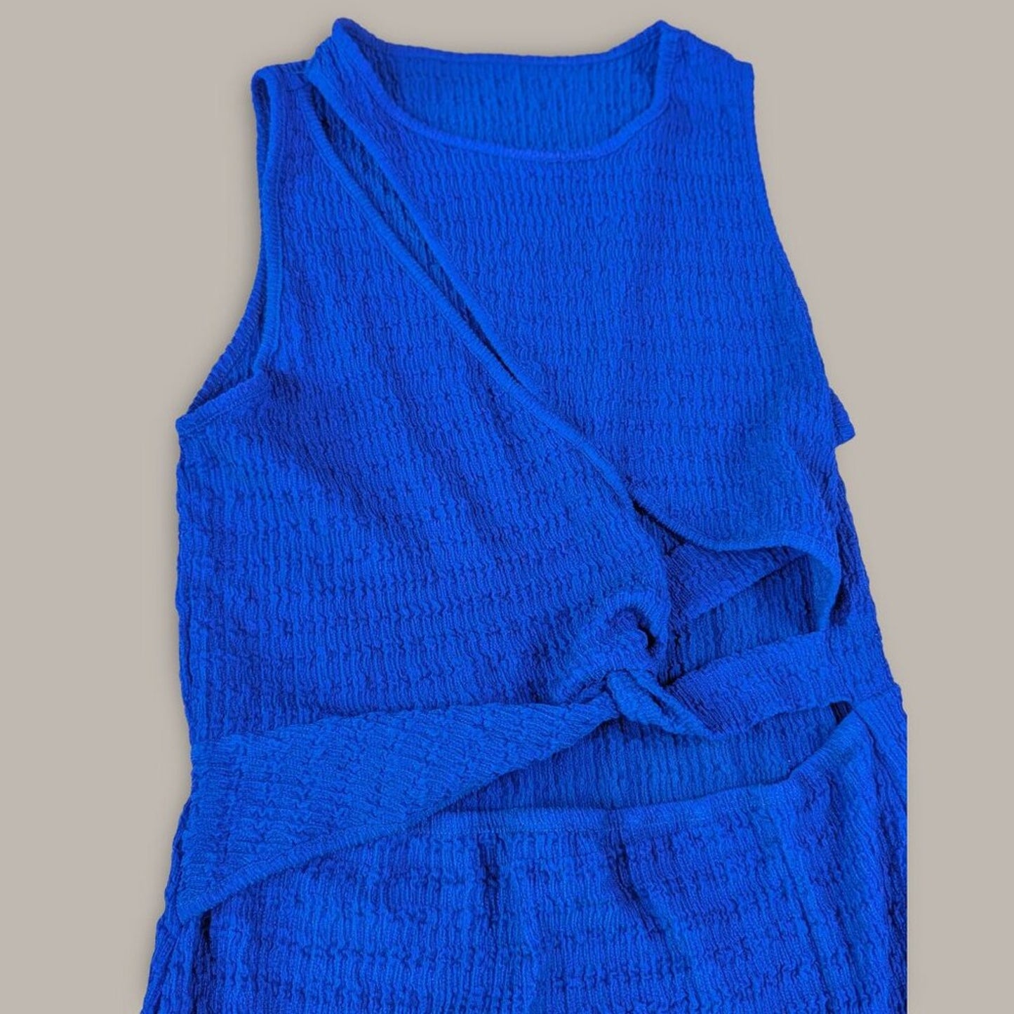 Royal Blue Cut Out Twist Front Bodydon Maxi Dress - Large