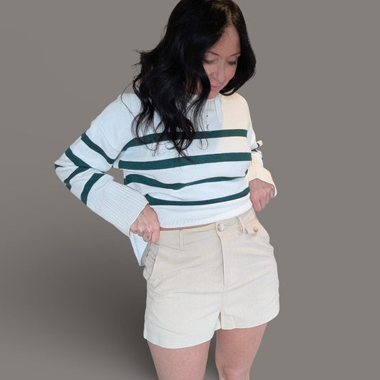 Le Lis Tan Khaki Shorts - Small