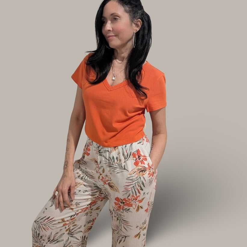 Fashion Nova Tropical Gauze Wide-Leg Pants - Large