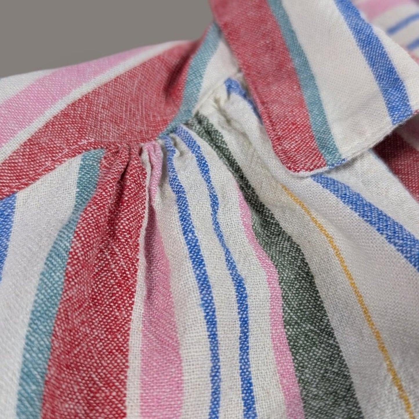 Old Navy Striped Cap Sleeve Button Down Dress - Small