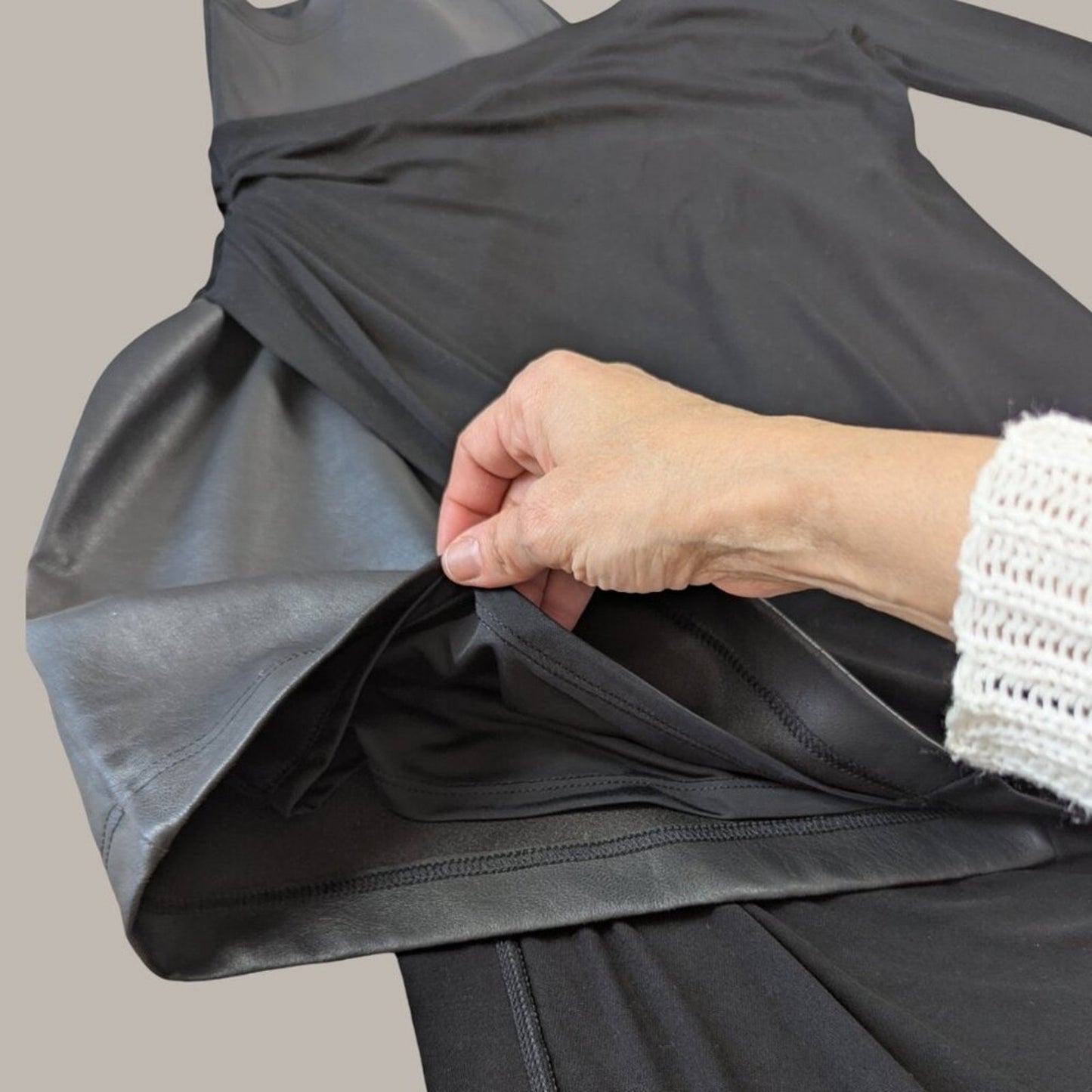 BCBG MaxAzria Black Asymmetric Midi Dress - Size Large - NWT